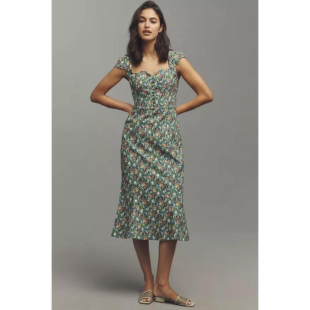 Maeve The Cecily Fit & Flare Sweetheart Dress Medium Petite NWT